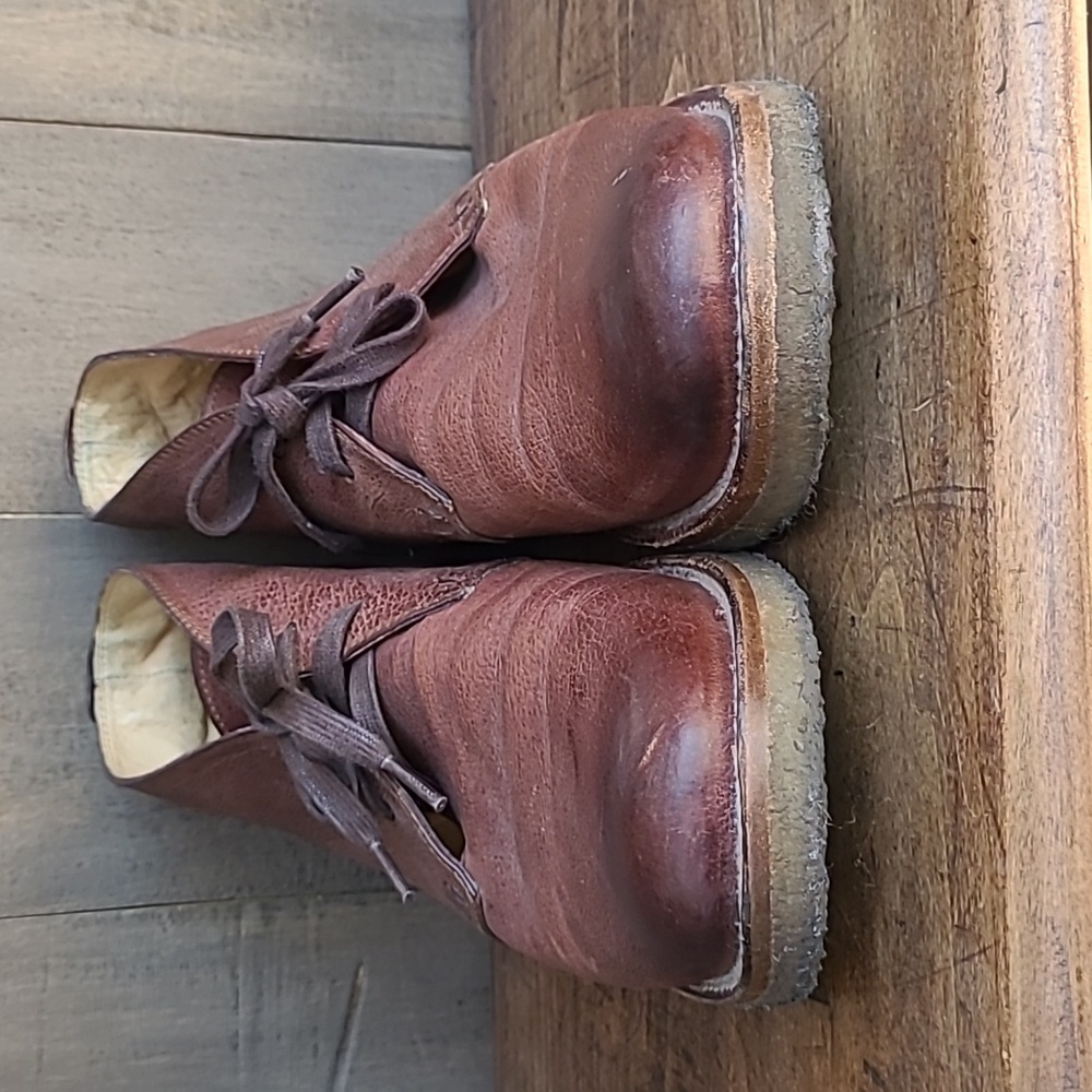 Frye Philip Crepe Chukka Boot Men's sz 11.5D Brown Leather Lace Up Shoes - Picture 5 of 12
